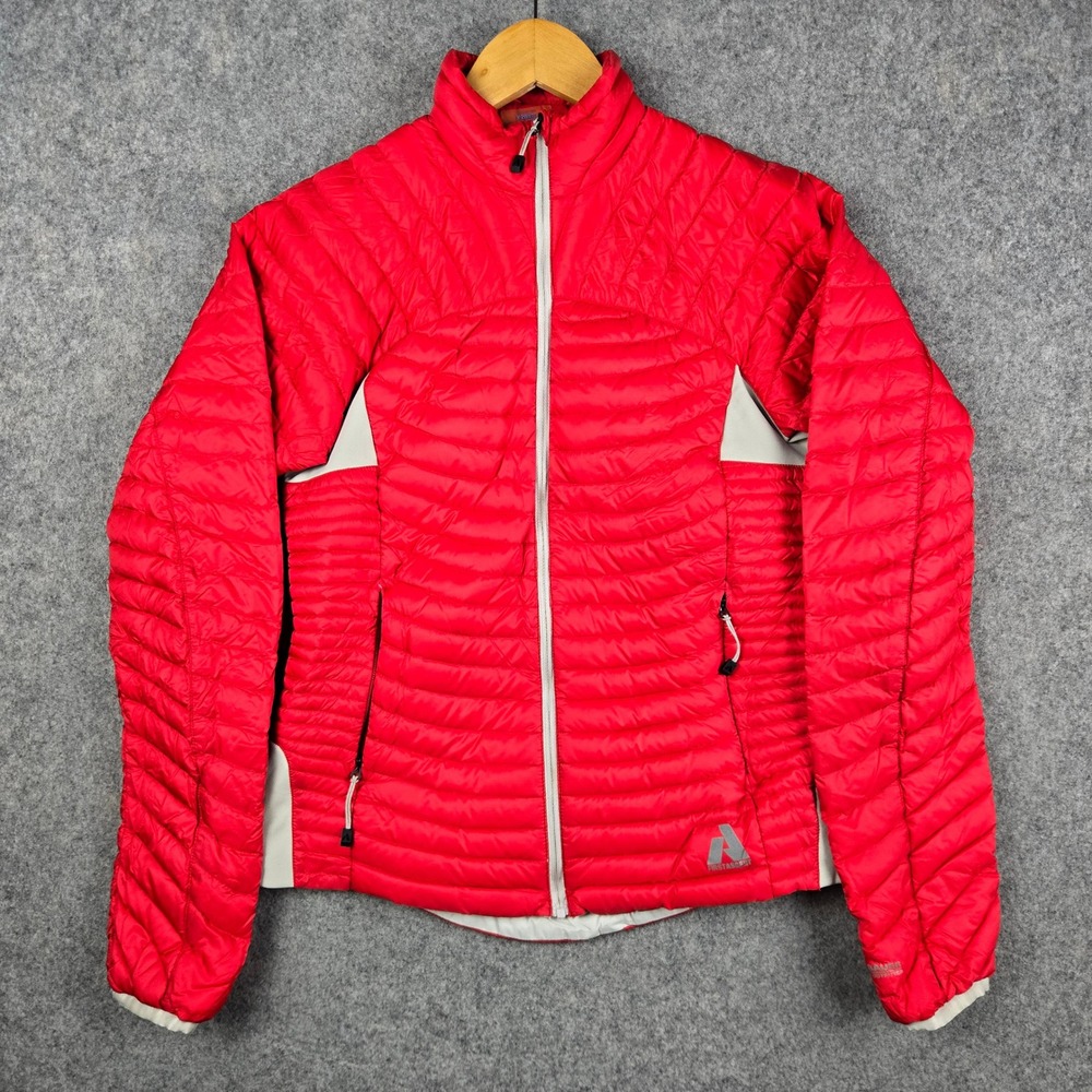 Eddie Bauer First Ascent Jacket Womens XS Red EB800 Down Puffer Hiking Puffy